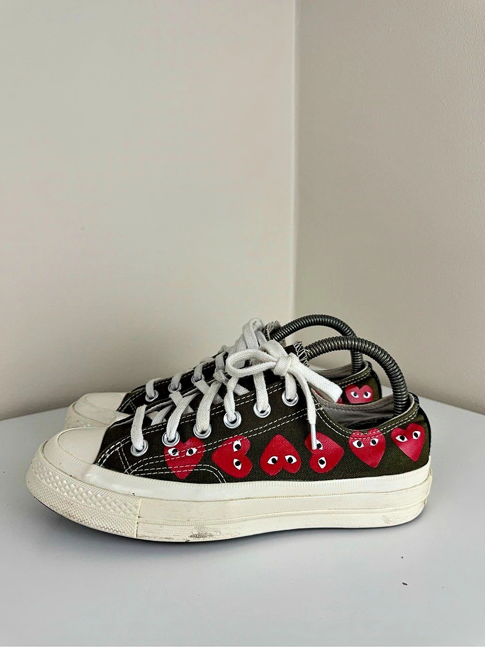 Converse x Comme des Garçons PLAY Chuck 70 Low Olive Green – US Men’s 5.5 / Wome